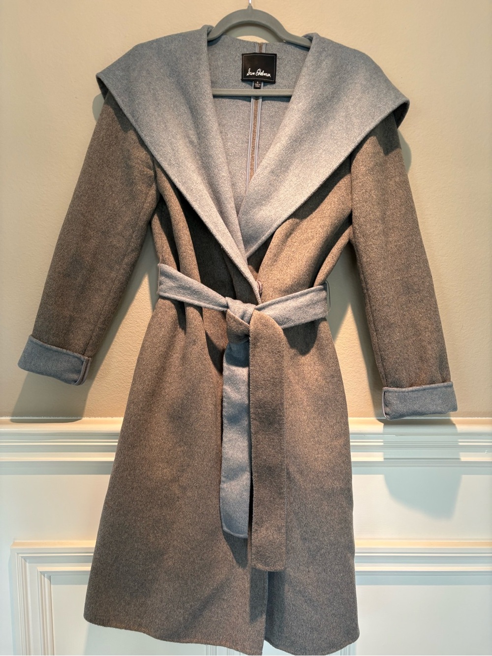 Sam Edelman Two-Tone Gray Wrap Trench Coat